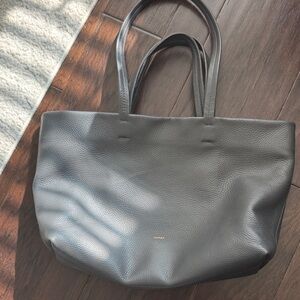 Cuyana Black Pebbled Leather Tote